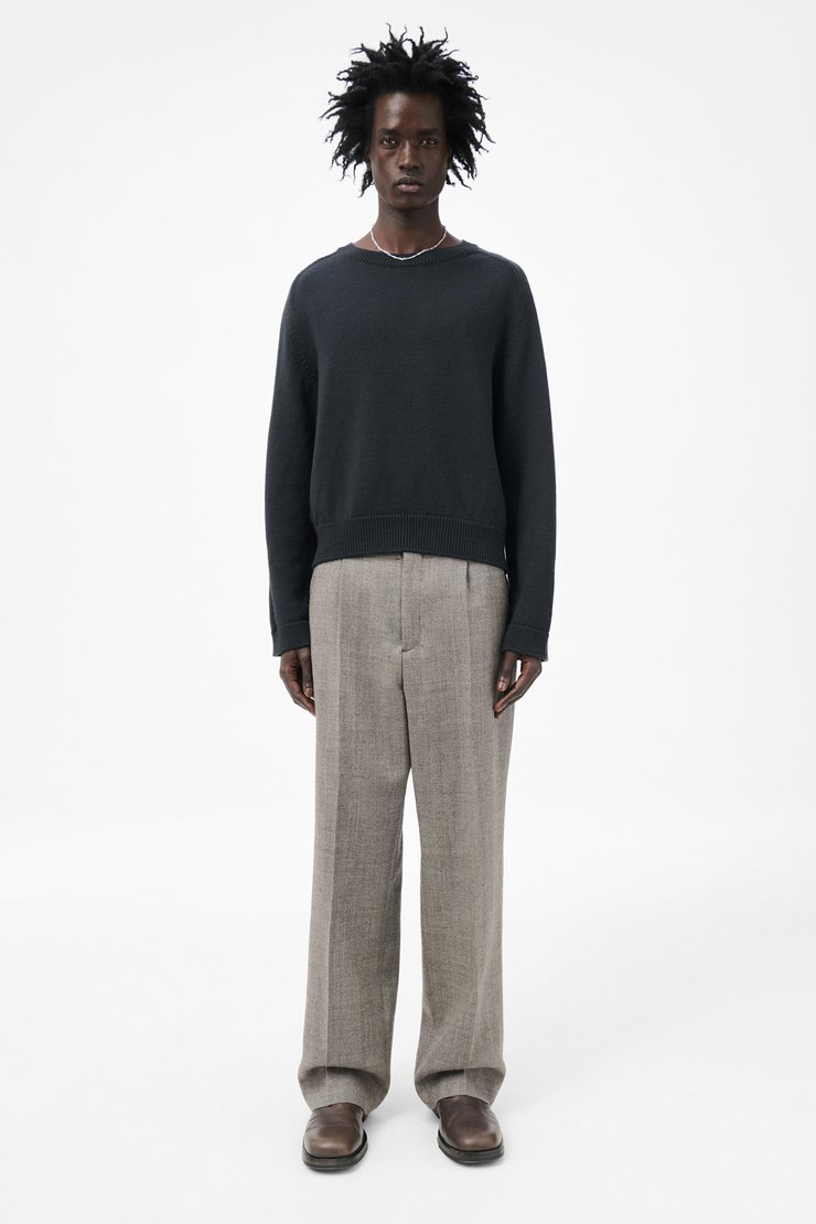 新品 OUR LEGACY TRUE ROUNDNECK 44 Our Legacy - True Roundneck University Brown Rustic Merino