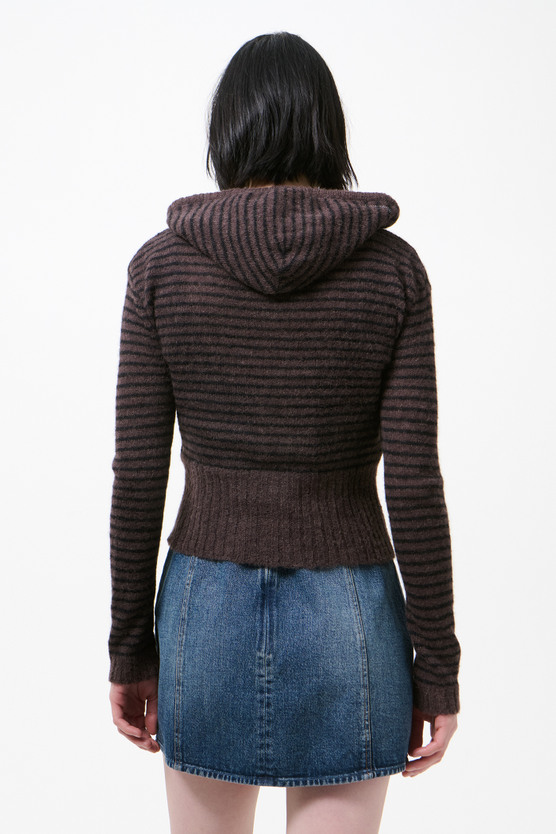 Our Legacy - Compact Hood Dirt Stripe Fuzzy Alpaca