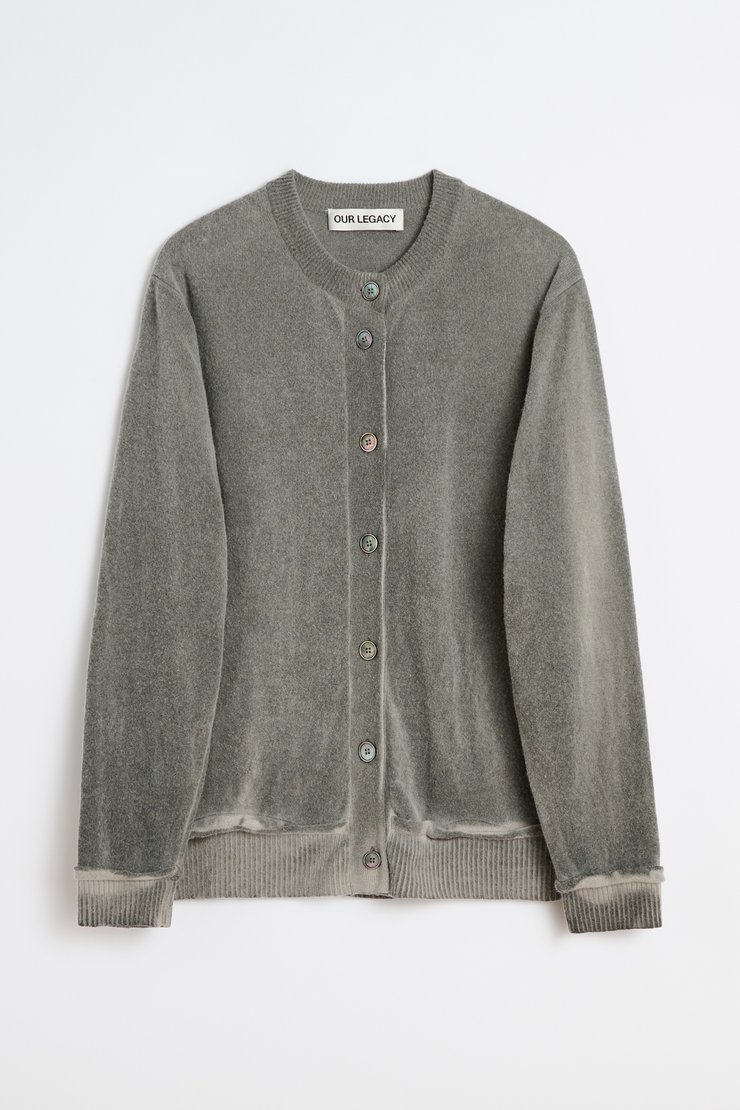 Our Legacy - Dual Cardigan Grey Spray Dye Cherub Wool