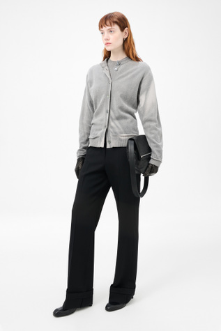 Dual Cardigan Grey Spray Dye Cherub Wool