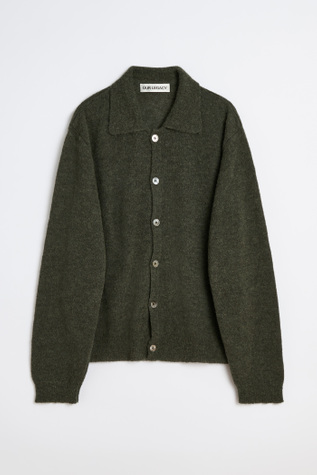 トップス Our legacy evening polo olive 46 Our Legacy Evening Polo Moss Green Fuzzy Alpaca | END. (US)