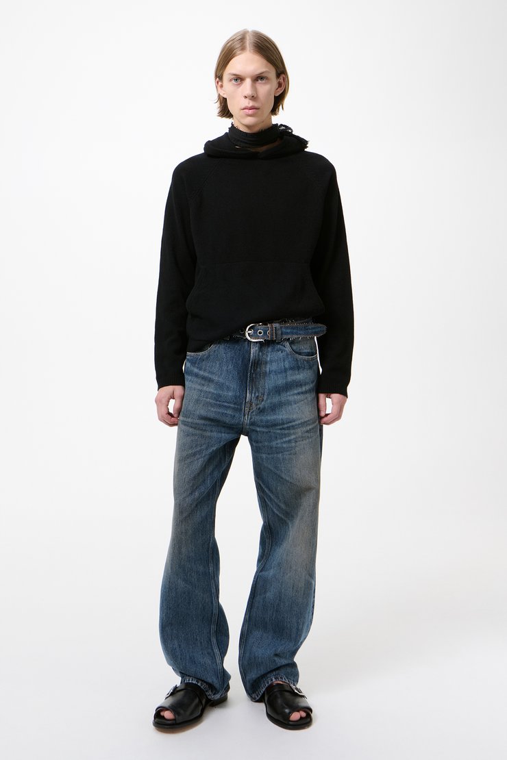 Our Legacy - Knitted Hoodie Black Cherub Wool