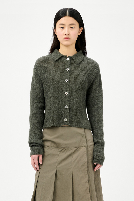 Our Legacy - Mazzy Polo Moss Green Fuzzy Alpaca