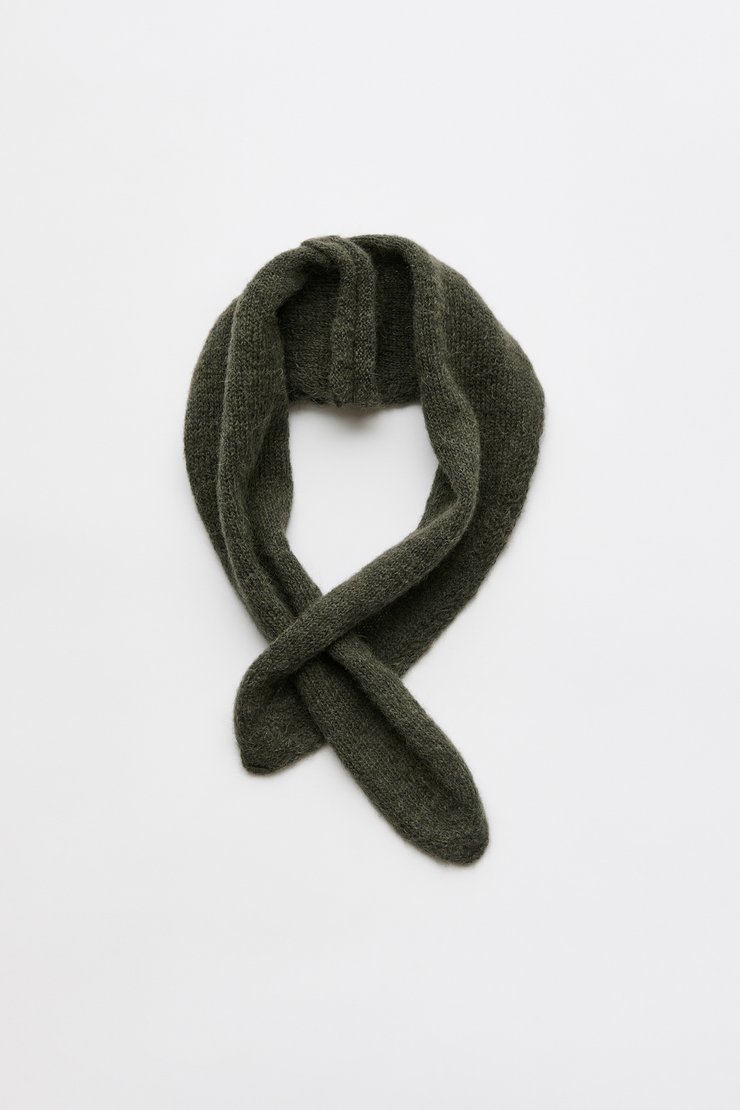 小物 OUR LEGACY, 24FW MINIATURE SCARF Our Legacy - Miniature Scarf Black Fuzzy Alpaca