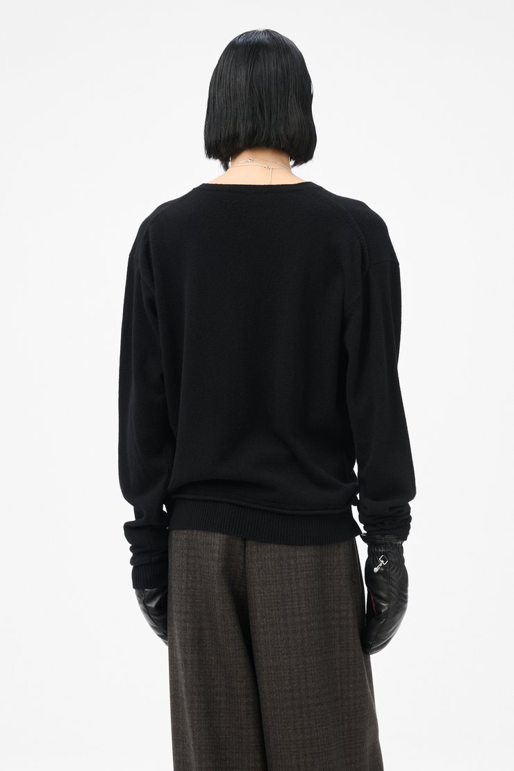 Our Legacy - Full Zip Hood Black Hairy Wool