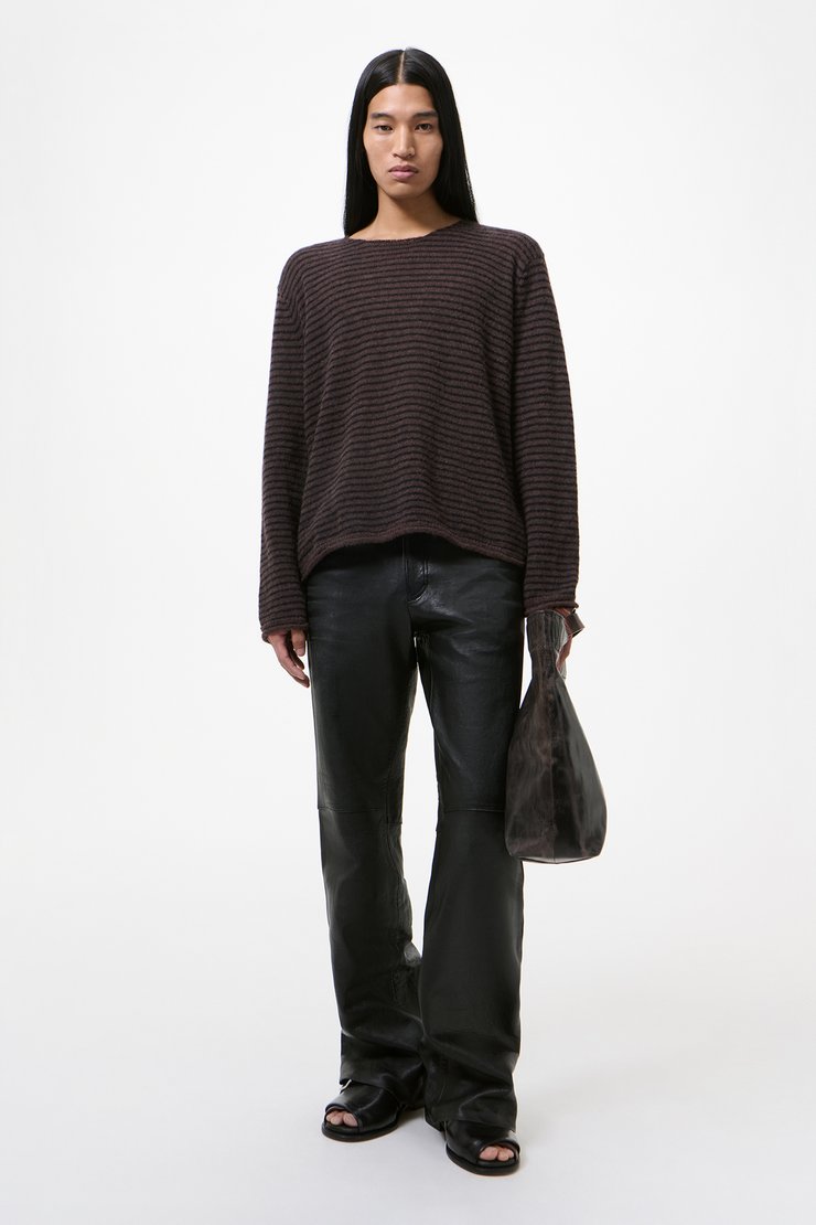 Our Legacy - Rigid Popover Dirt Stripe Fuzzy Alpaca