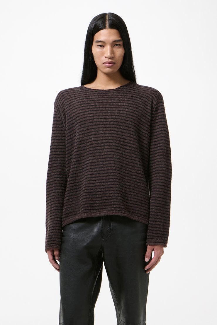 Our Legacy - Rigid Popover Dirt Stripe Fuzzy Alpaca