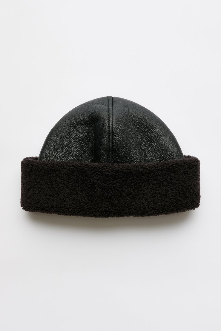 Our Legacy - Knit Hat Off Black Rustic Merino