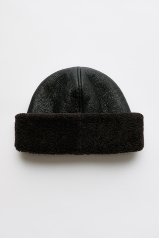 Blizzard Hat Dark Brown Aviator Shearling