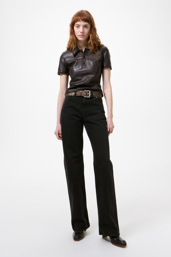 Our Legacy - Leather Piquet Umber Brown Fluid Calfskin