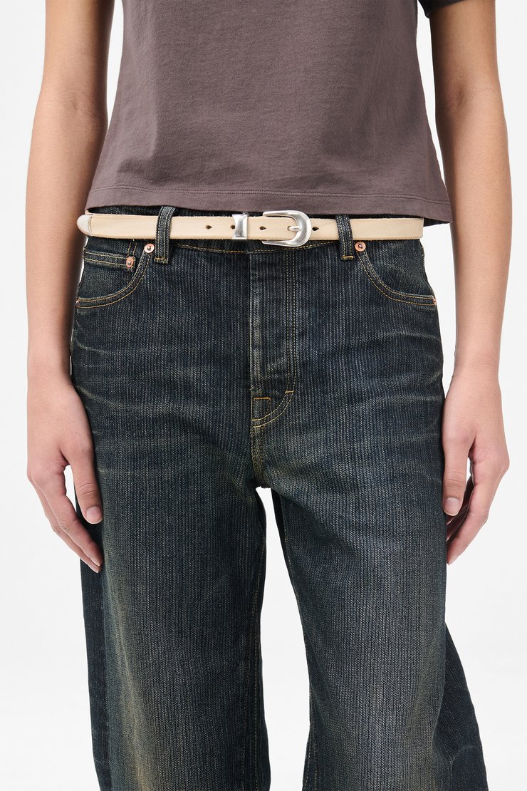 人気OUR LEGACY/BELT 2CM ブラック LEATHER80男女兼用 Our Legacy - 2 cm Braided Belt Black Leather