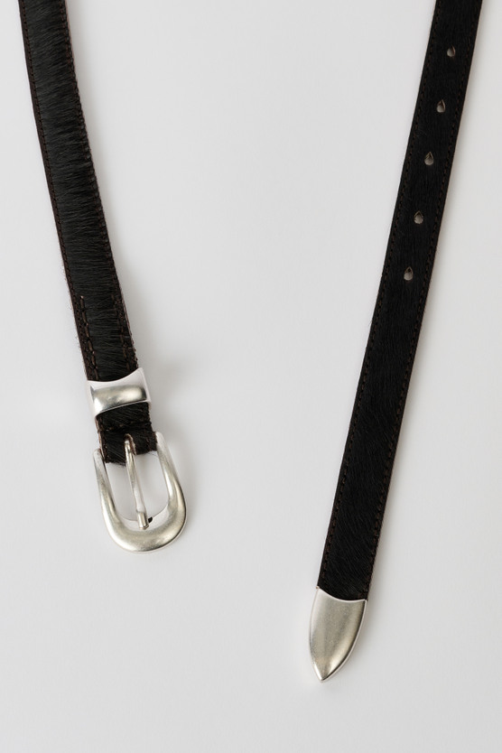 Our Legacy - 2 CM Belt Chocolate Hair On Hide