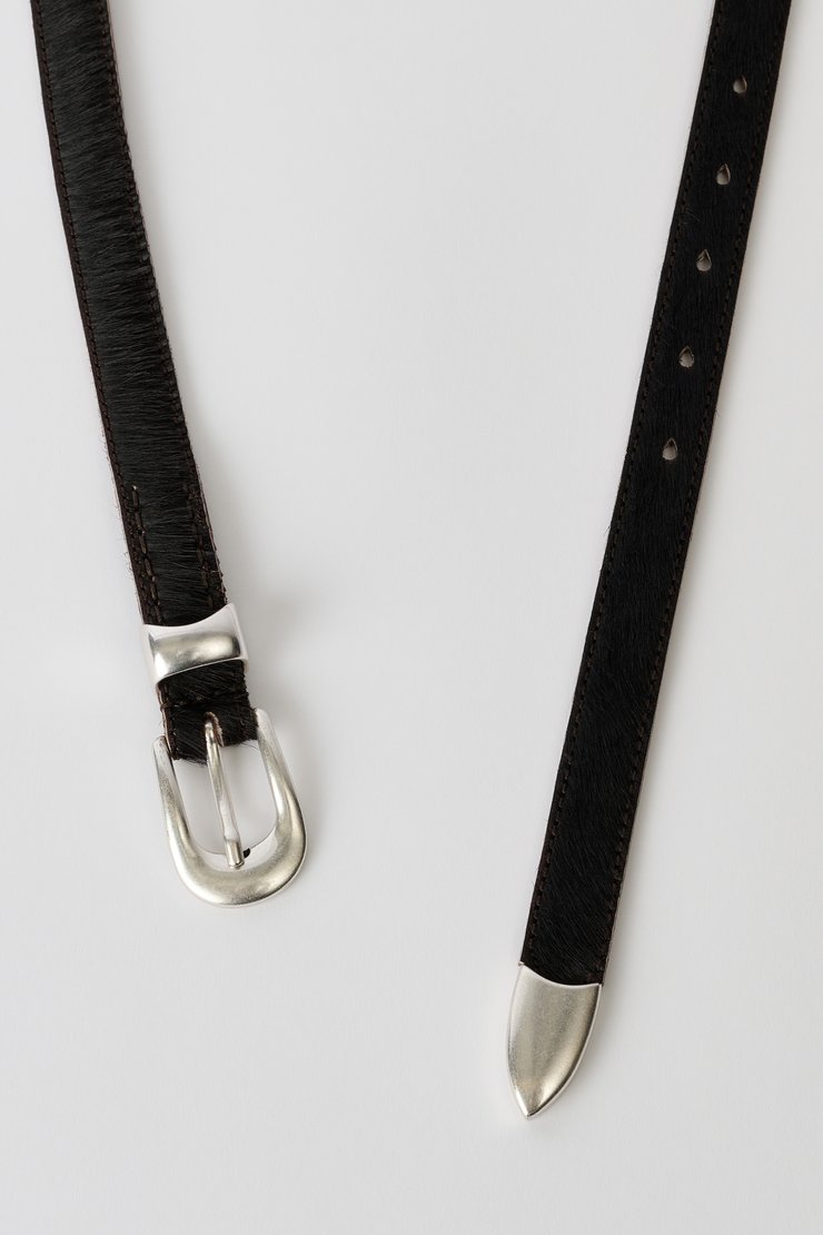 Our Legacy - Twin Tongue Belt Black Chromexcel Leather