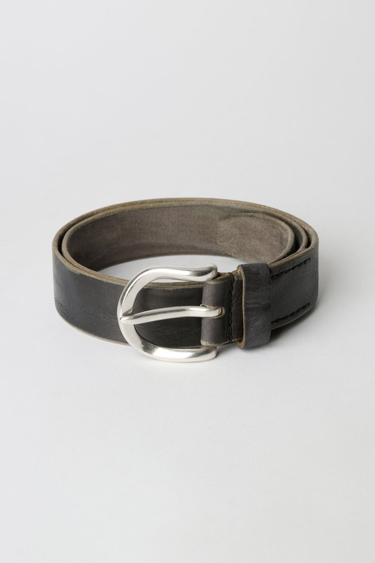 Our Legacy - Twin Tongue Belt Black Chromexcel Leather
