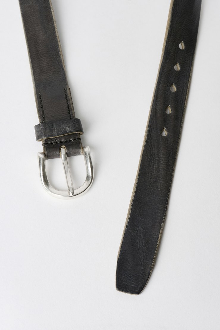 Our Legacy - Twin Tongue Belt Black Chromexcel Leather