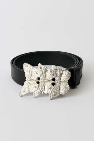 Butterfly Belt Oily Black Leather