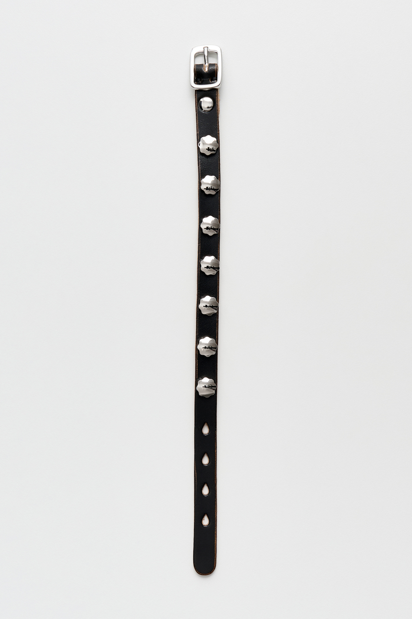 Our Legacy - Flower Bracelet Deep Black Leather