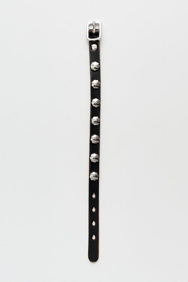 Our Legacy - Flower Bracelet Deep Black Leather