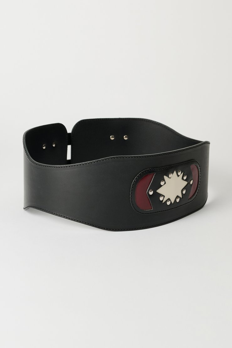 Our Legacy - Twin Tongue Belt Black Chromexcel Leather