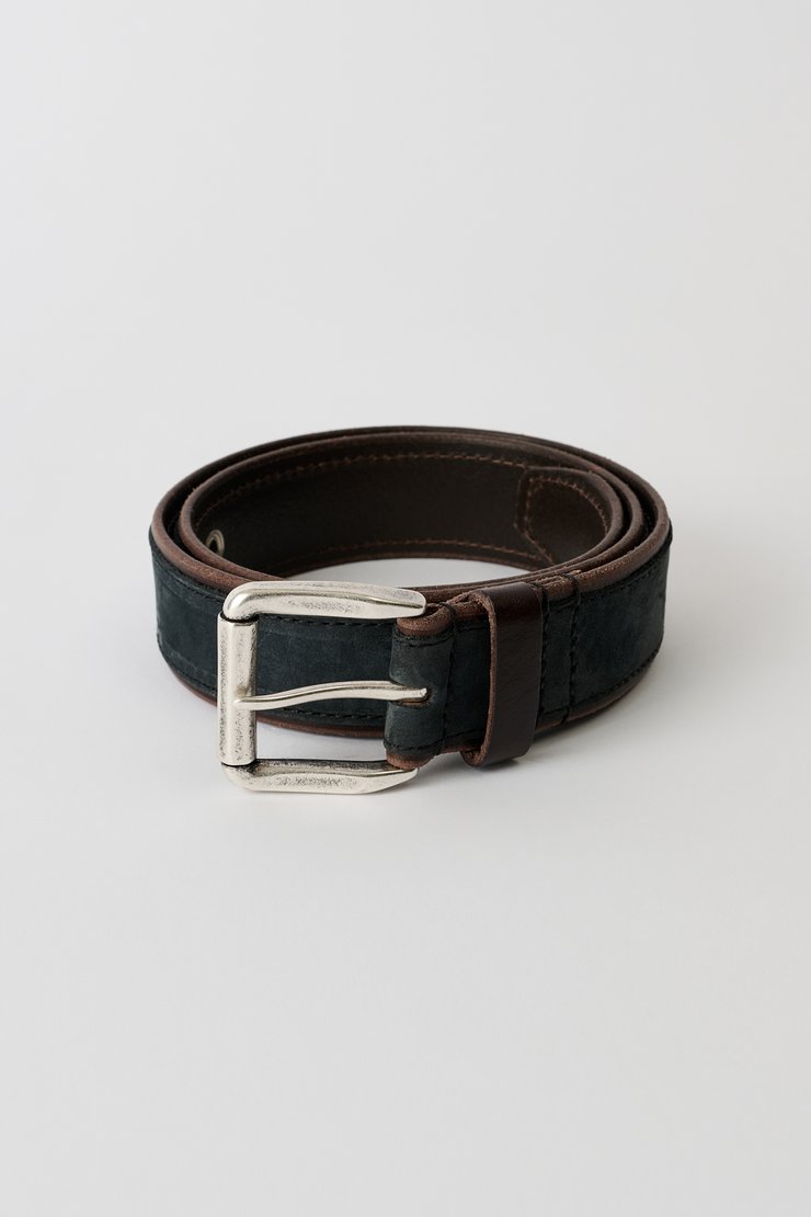 Our Legacy - Verge Belt Dark Navy Velveteen Nubuck