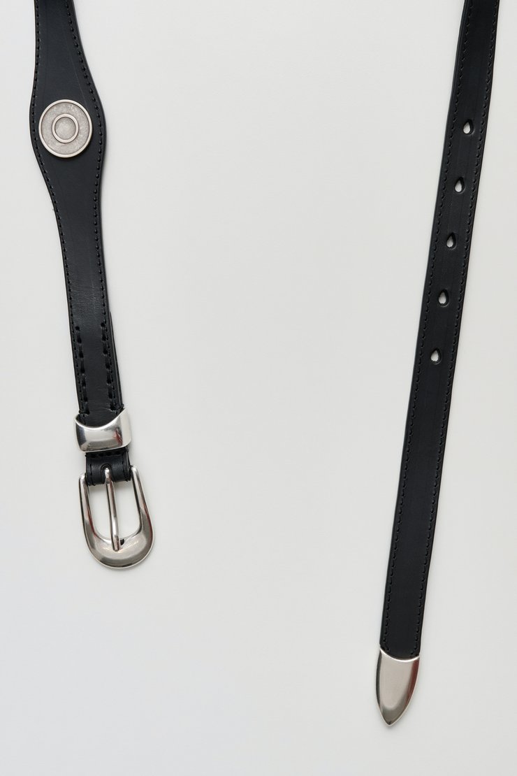 Our Legacy - Twin Tongue Belt Black Chromexcel Leather