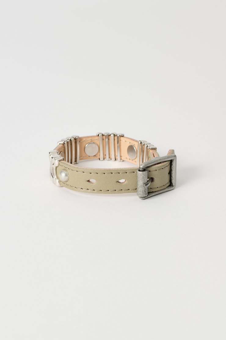 Our Legacy LEATHER WAVE BRACELET ボルドー Our Legacy - Wave Bracelet Burgundy Chromexcel Leather