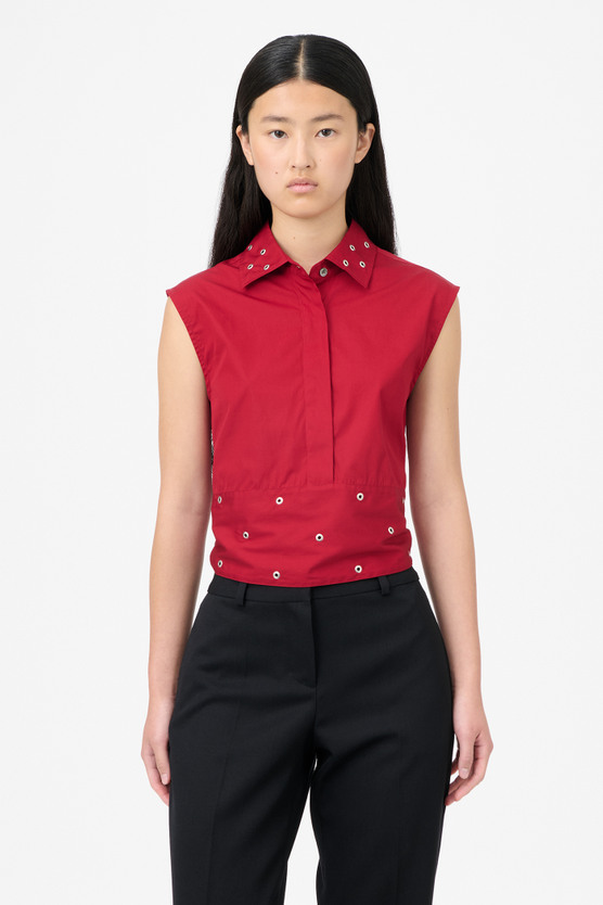 Our Legacy - Girdle Top Lipstick Red Super Poplin