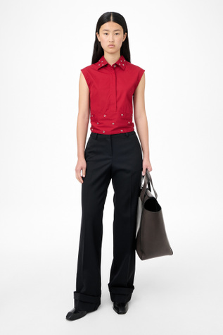 Girdle Top Lipstick Red Super Poplin