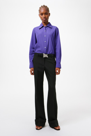 Hip Trouser Coarse Black Gabardine