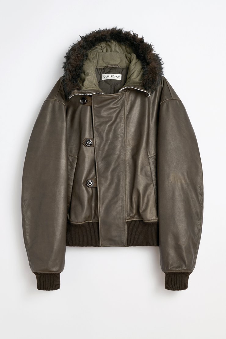 ジャケット・アウター our legacy PHAROS BOMBER 48 Our Legacy - Pharos Bomber Smoky Quartz Goat Skin
