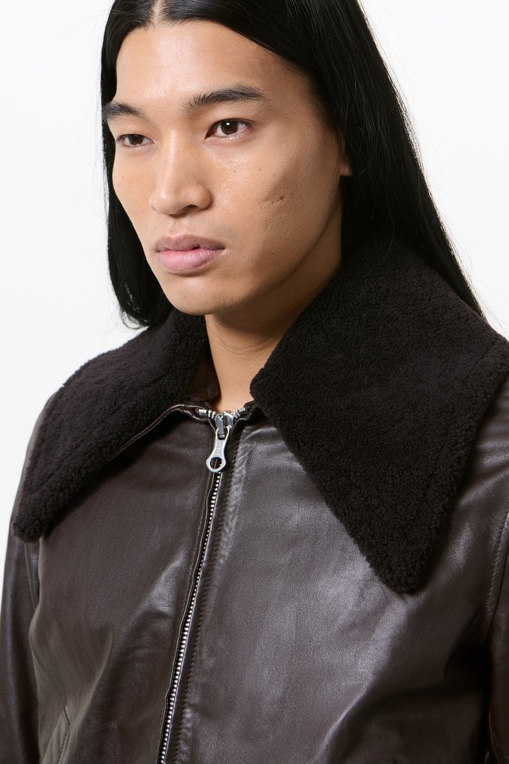 Our Legacy - Mini Jacket Top Dyed Black Leather