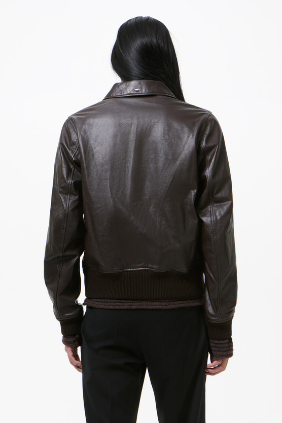 【OURLEGACY 】PHAROS　BOMBER　UMBER　BROWN Our Legacy - Pharos Bomber Malleable Black Bull Hide