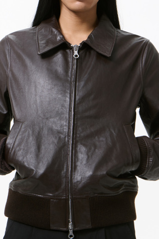 【OURLEGACY 】PHAROS　BOMBER　UMBER　BROWN Our Legacy - Pharos Bomber Umber Brown Fluid Calfskin