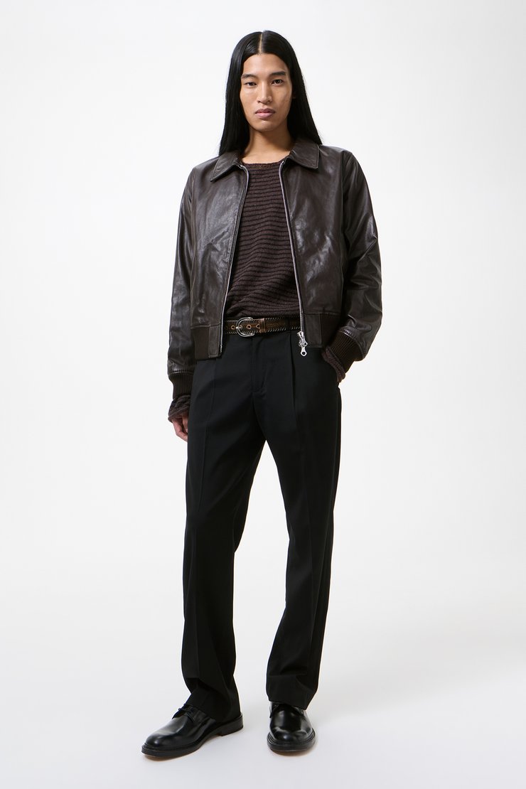 Our Legacy - Mini Jacket Top Dyed Black Leather