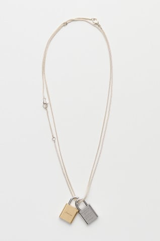 Riddle Necklace Brass And Nickle Padlock