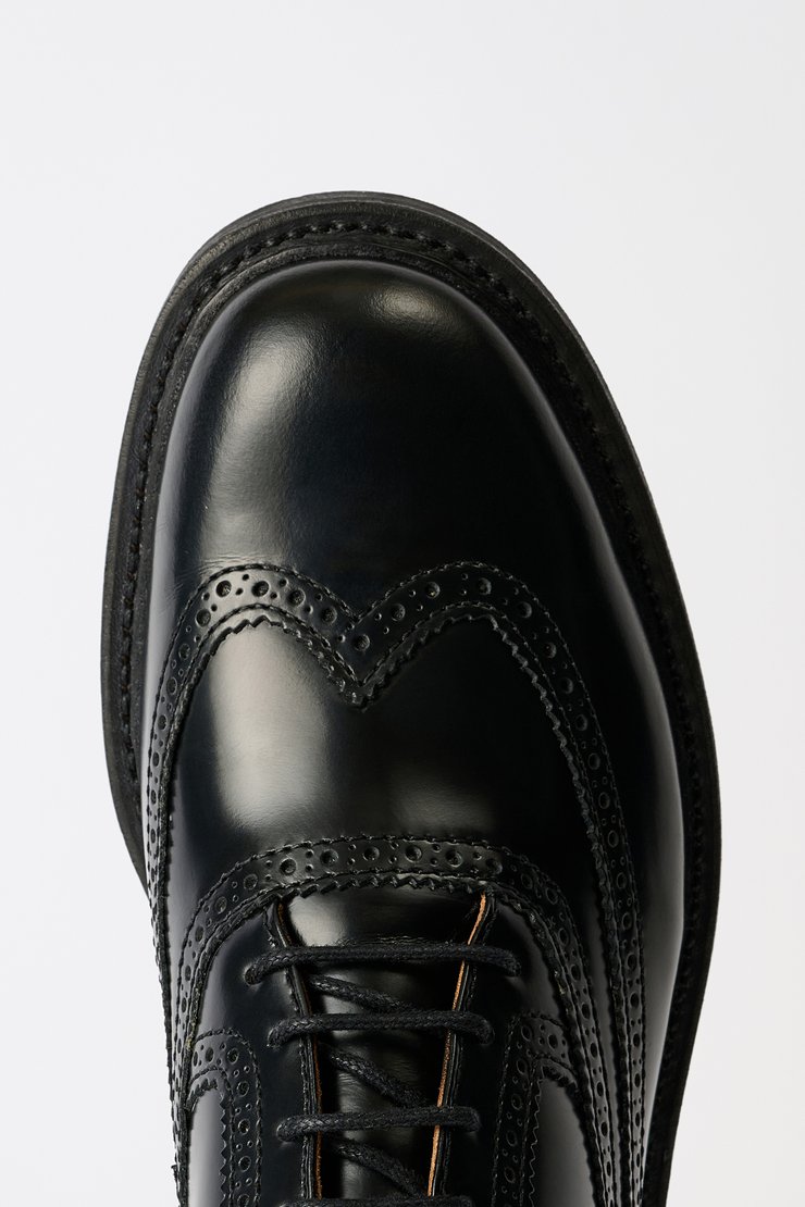 Our Legacy - Laced Slip In Malleable Black Bull Hide