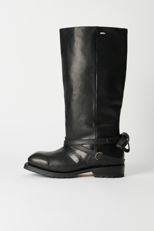 Our Legacy - High Engine Boot Black Tensile Cattle Hide