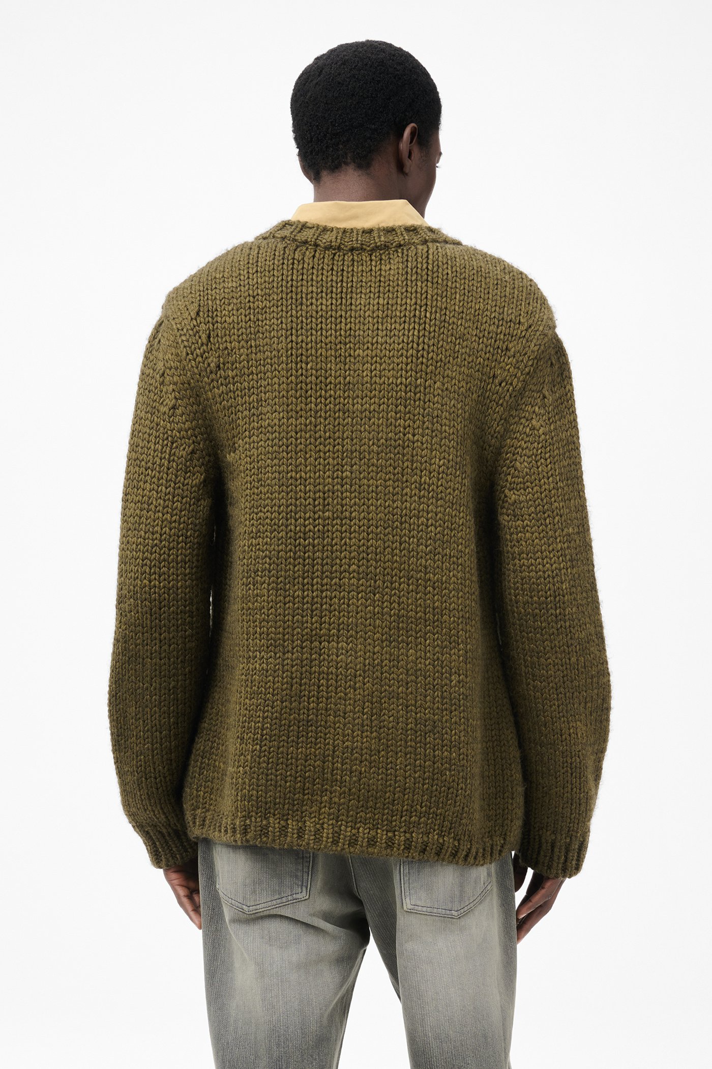トップス OUR LEGACY CARDIGAN OLIVE MOHAIR Our Legacy - Cardigan Olive Melange Mohair