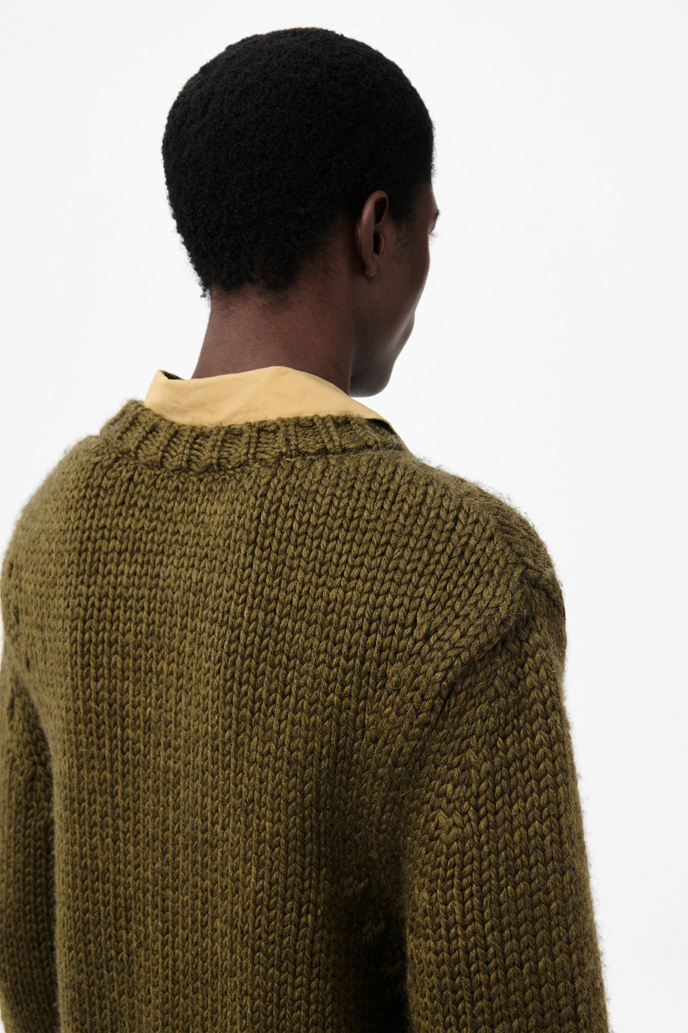 トップス our legacy olive mohair cardigan 44 Our Legacy - Cardigan Olive Melange Mohair