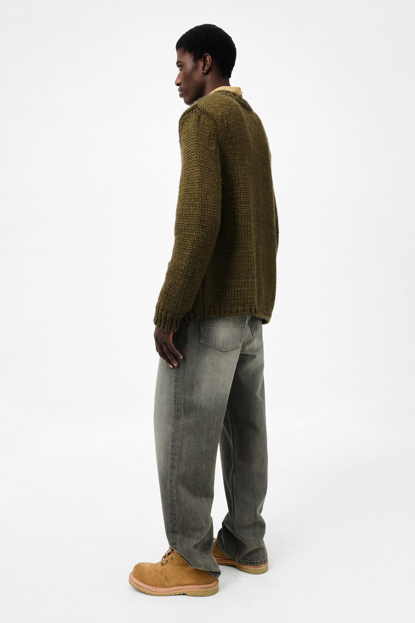 Our Legacy - Over Cardigan Olive Mega Alpaca Wool