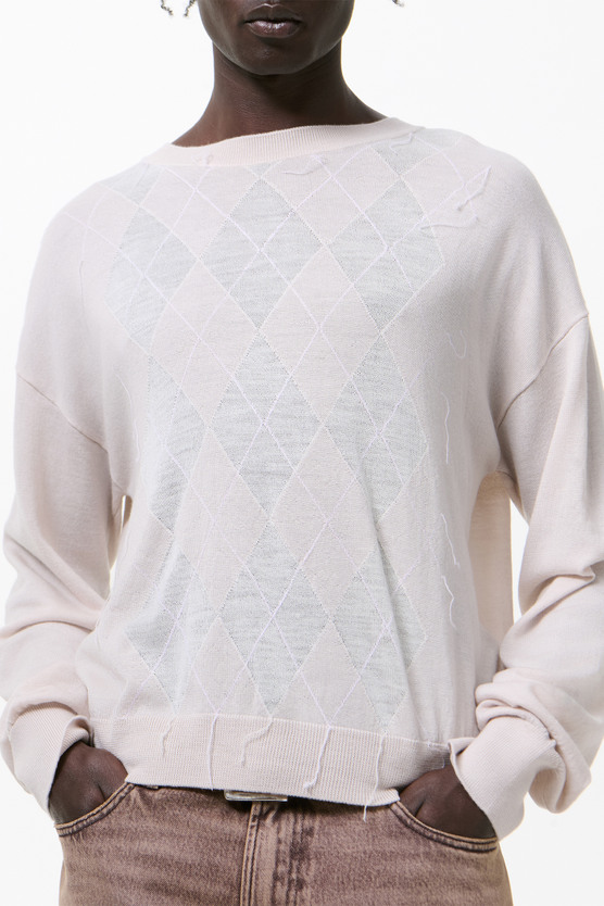 【最終価格】OUR LEGACY SONAR ラウンドネックニット Our Legacy - Sonar Roundneck Blossom Argyle Fine Wool