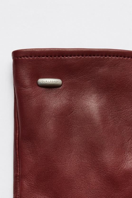 小物 OURLEGACY BIKER GLOVE Currant Red Nappa Our Legacy - Biker Glove Currant Red Nappa