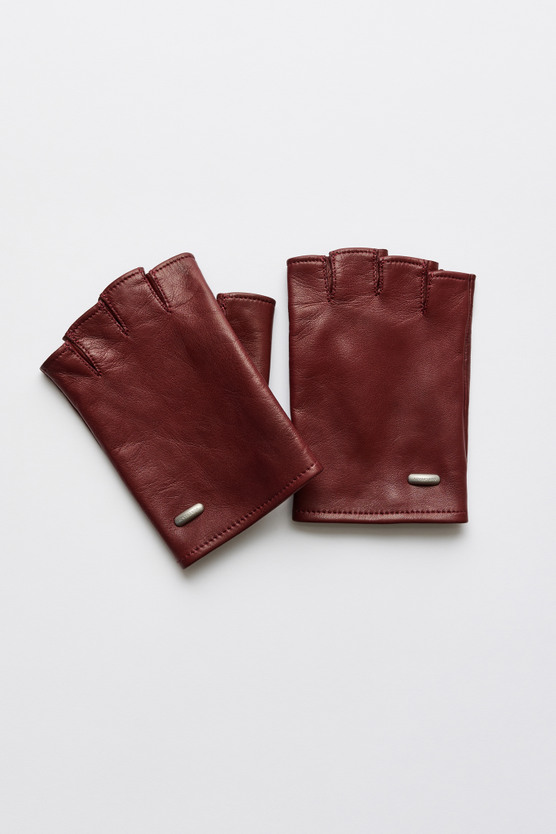 Our Legacy - Biker Glove Currant Red Nappa