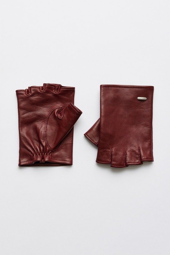 Our Legacy - Biker Glove Currant Red Nappa
