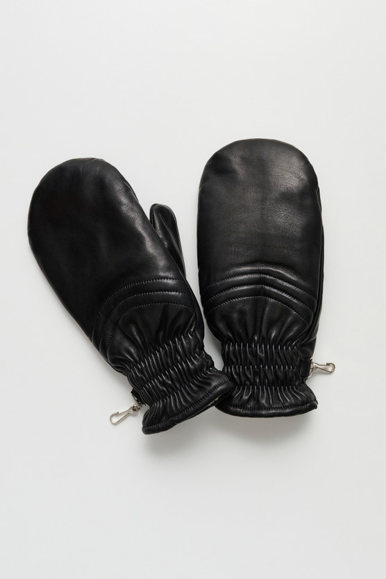 Our Legacy - Spheric Mittens Black Nappa Leather