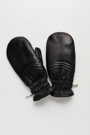 Spheric Mittens Black Nappa