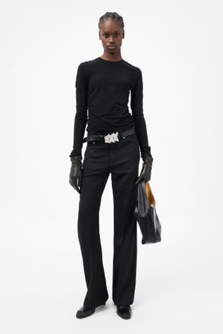 Boot Cut Black Permanent Crease