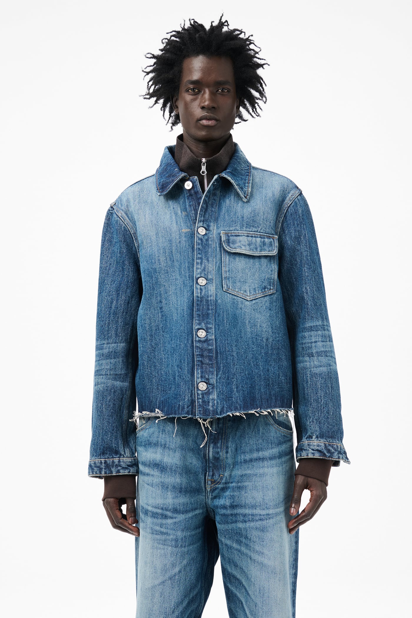 ジャケット・アウター OUR LEGACY CUT REBIRTH JACKET 48 Our Legacy - Cut Rebirth Jacket Olive Pigment Coated Weave