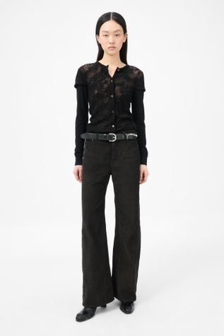 Treble Cut Dark Brown Twill Cord