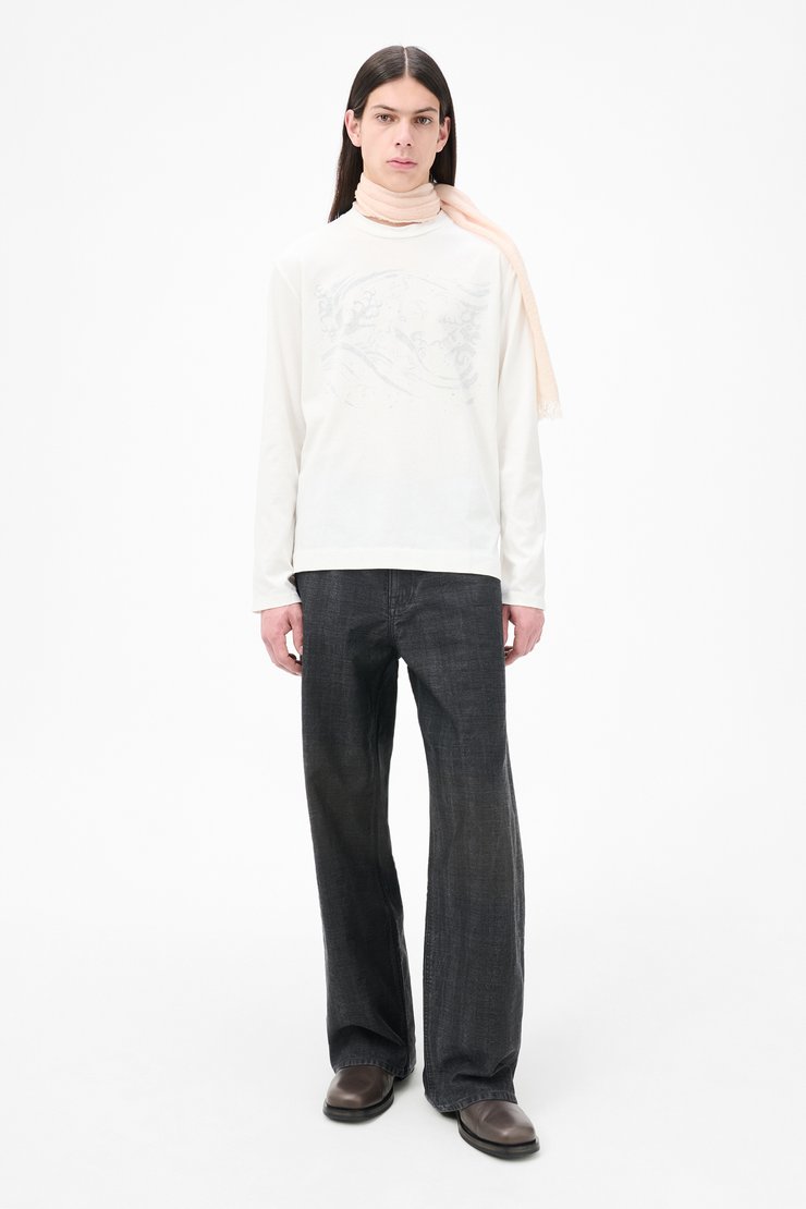 トップス 25ss Our Legacy BIG LONGSLEEVE CRINKELE Our Legacy - Big Longsleeve Olive Crinkle Jersey